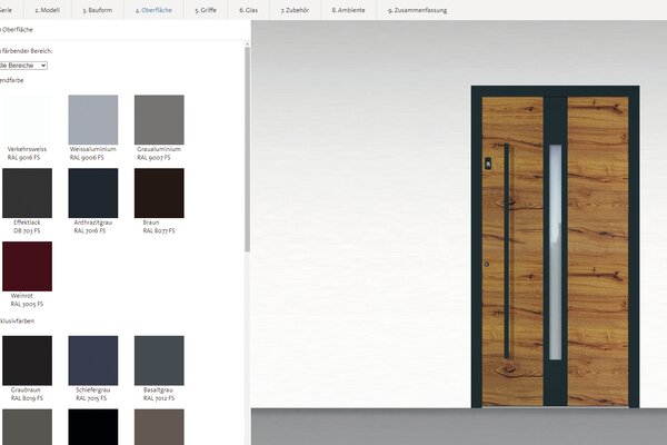 Konfigurator für Haustüren und Loftsysteme Groke Türen GmbH